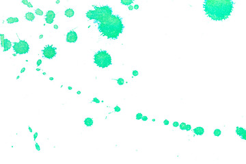 Abstract green ink splash