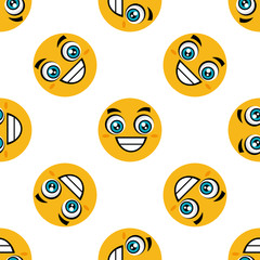 yellow emoticon faces seamless