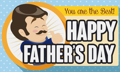 Greeting Card for Father's Day Celebration, Vector Illustration