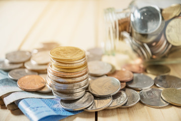 Saving money and account banking finance concept