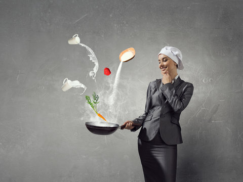 Her recipe of success . Mixed media