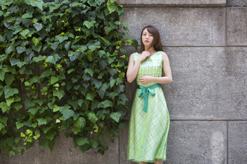 女性ポートレート　ワンピース　原宿　キャットストリート