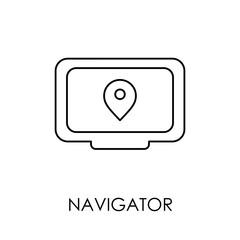 Navigator icon symbol flat style vector illustration