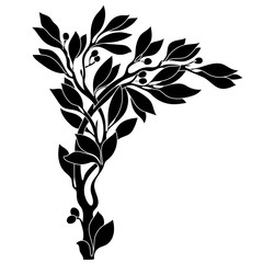 Vintage baroque ornament, corner. Retro pattern antique style acanthus. Decorative design element filigree calligraphy vector. - stock vector