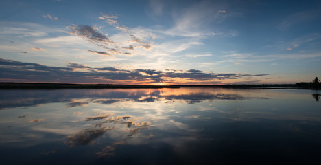 Obraz premium Sunset Panorama in South Jersey