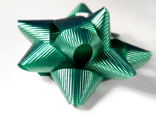 Green Christmas Bow
