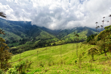 Clouds roll above the Cocora Valley outside Salento, Colombia.
