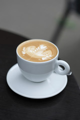 view of cappuccino served on the table