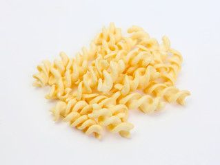 flavor snack made from fried wheat on white background.