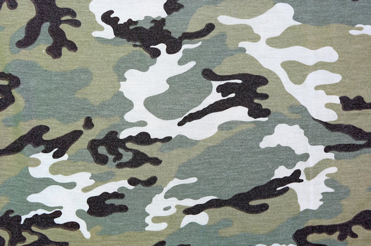 Military camouflage background, fabric texture.