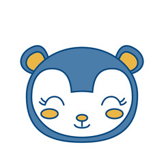 kawaii squirrel animal icon over white background vector illustration