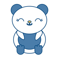 kawaii bear animal icon over white background vector illustration