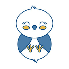 kawaii chicken animal icon over white background vector illustration