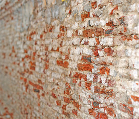 Background of brick wall texture.Selected focus.