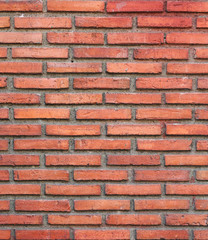 Red brick wall background.