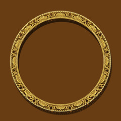 frame gold color with shadow