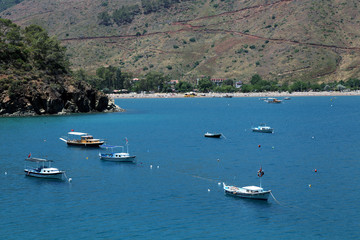 Fototapeta na wymiar Fishermen boats in Adrasan Harbor, Kumluca, Antalya