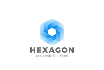 Hexagon corporate Logo infinity vector. Finance Technology icon