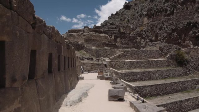 Ollantaytambo peru inca archeological site