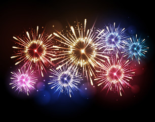 Fototapeta premium Vector holiday firework