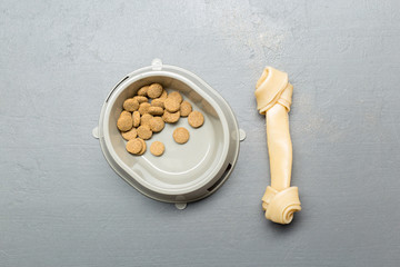 Dried food for dogs or cats.