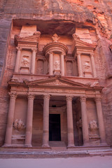 Famous tomb Al-Khazneh or Treasury in Petra