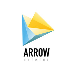 Obraz premium Vector arrow geometric design logo