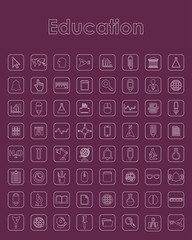 Set of education simple icons
