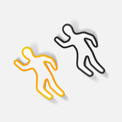 realistic design element. scene of the crime