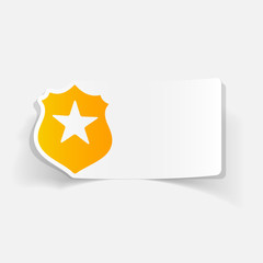 realistic design element. police badge