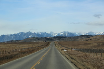 Gorgeous view of Rockie Mountains in Canada