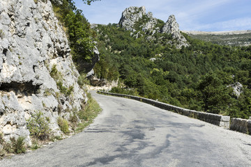 Mountain road in southeastern France