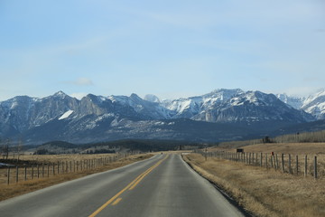 Gorgeous view of Rockie Mountains in Canada