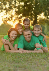 Fototapeta premium family having fun outdoors