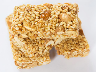 Sweet peanut and sesame candy