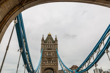 Bottom view of london bridge, architectural structure