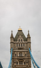 The Tower Bridge in London with cloudy sky