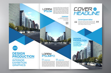 Brochure 3 fold flyer design a4 template. - 160759766