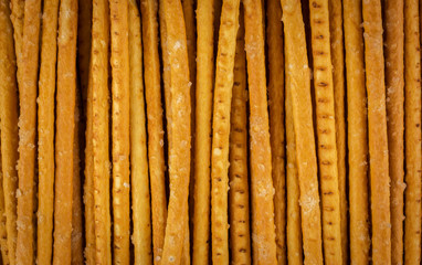 Bread straws. Bread sticks close-up. baking.