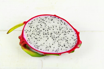 Dragon fruit, white flesh and red peel