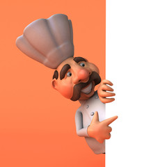 Cartoon chef - 3D Illustration