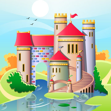 Illustration of a cute castles