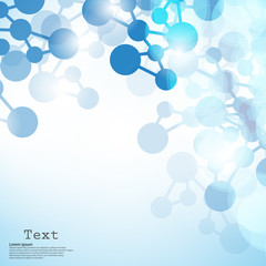 Abstract backgrounds light lines of molecules