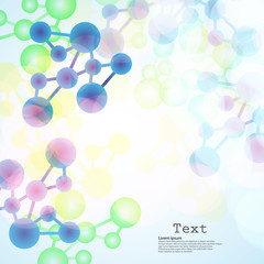 Abstract backgrounds light lines of molecules