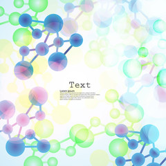 Abstract backgrounds light lines of molecules