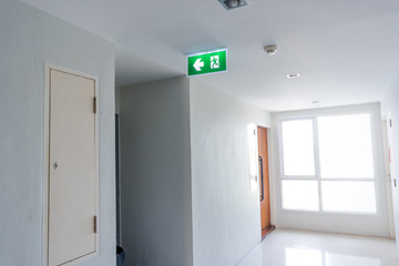 In terms of fire safety, the final exits on an escape route in a public building are known as fire exits.