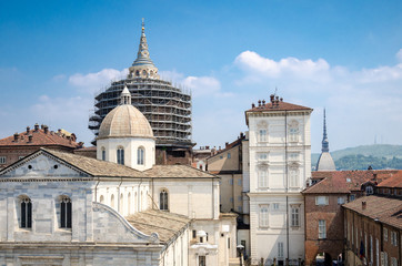 Fototapeta na wymiar Duomo di Torino and Mole Antonelliana