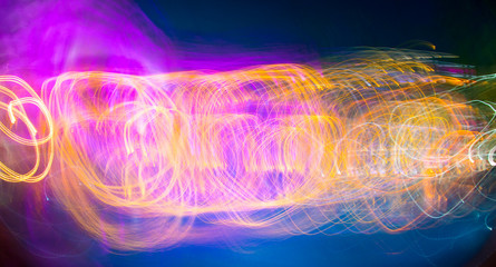 Modern abstract motion banner on dark background.