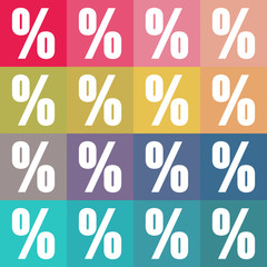 collection étiquette pourcentage