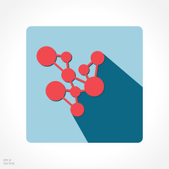 Abstract backgrounds light lines of molecules